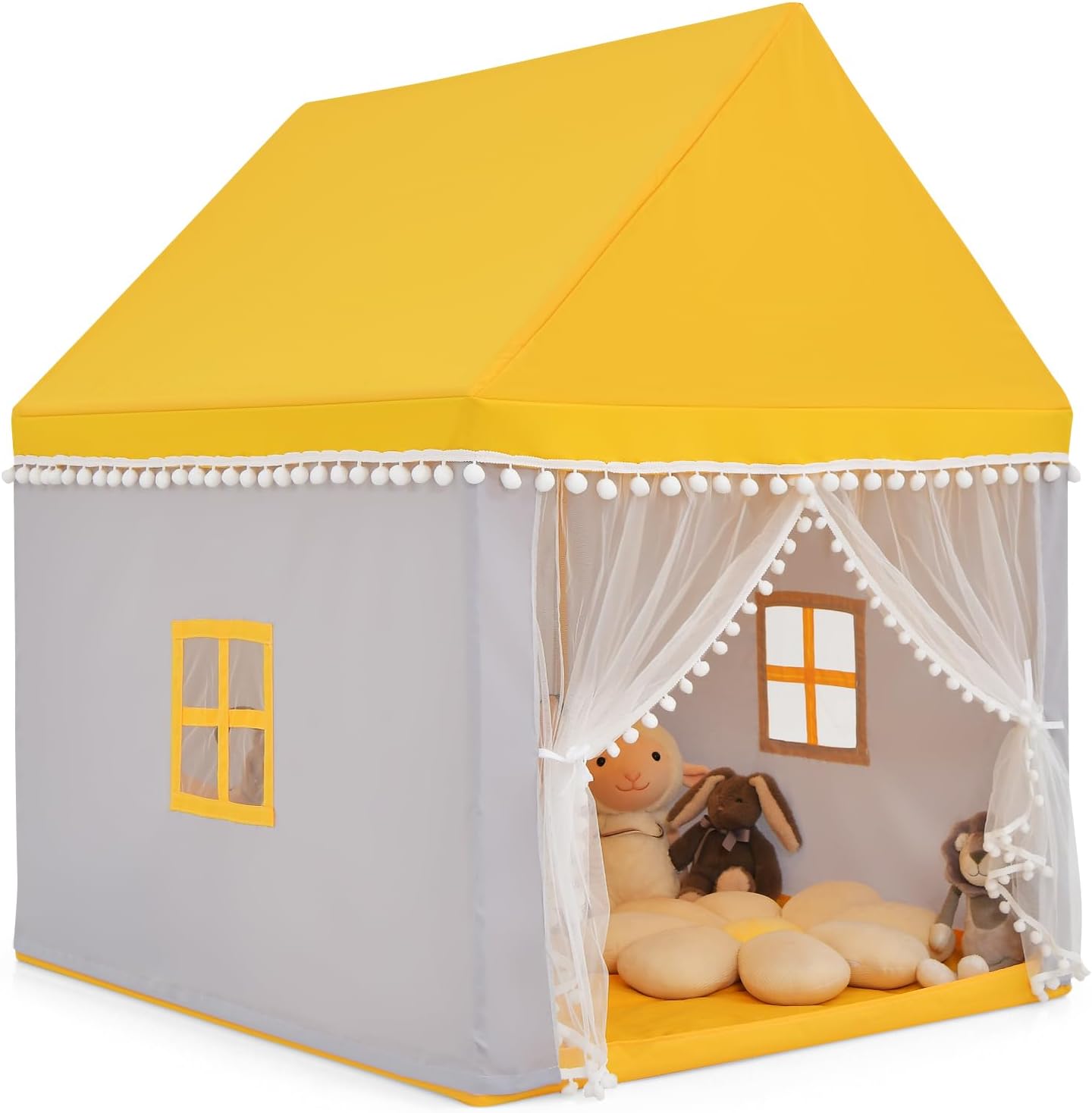 Tipi Enfant Tente De Jeu Enfants Avec Tapis En Coton,Cabane Enfants Intérieur Tipi Enfant Interieur