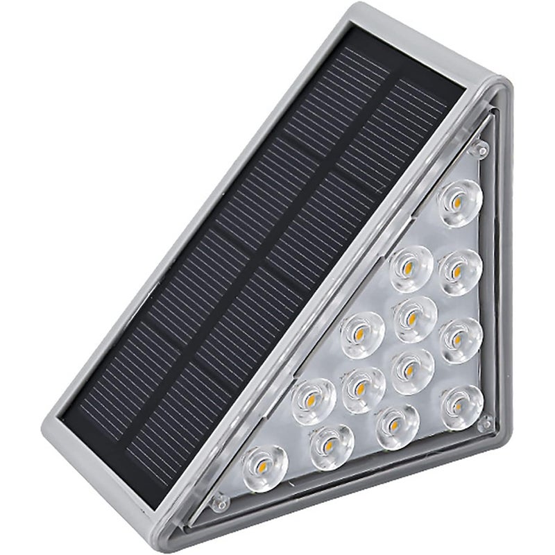 Zewnętrzne lampy solarne na schody, 13 diod LED, wodoodporność IP68, wysoka jasność, do dekoracji ogrodzeń, ścian, ogrodów, dziedzińców, chodników i