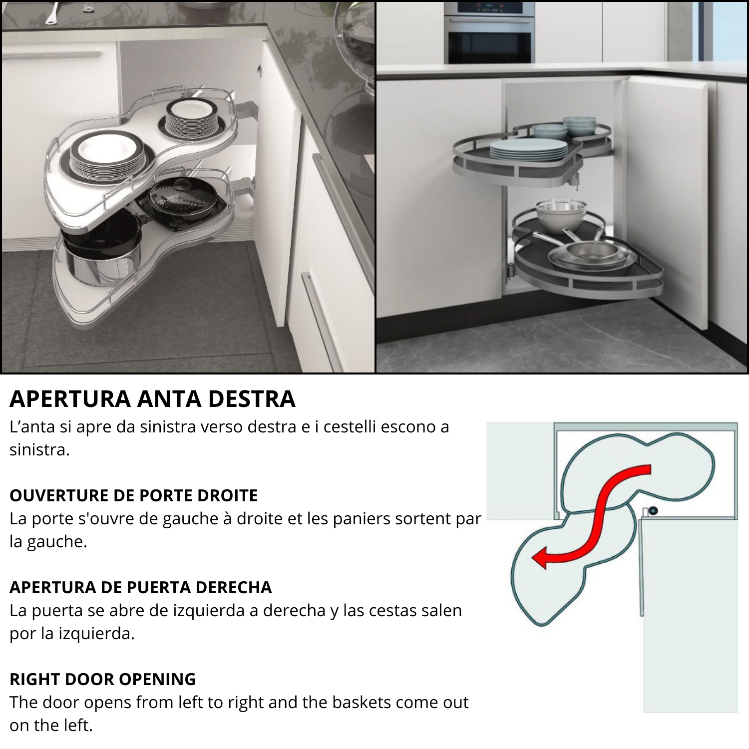 Base Angolo Estraibile Mobili Angolo Cottura Mobile Angolare JNMDLAKO  Organizer Estraibile Per Angolo Cieco Da