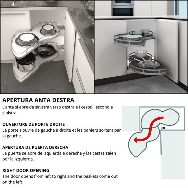 Base Angolo Estraibile Mobili Angolo Cottura Mobile Angolare JNMDLAKO Organizer Estraibile Per Angolo Cieco Da