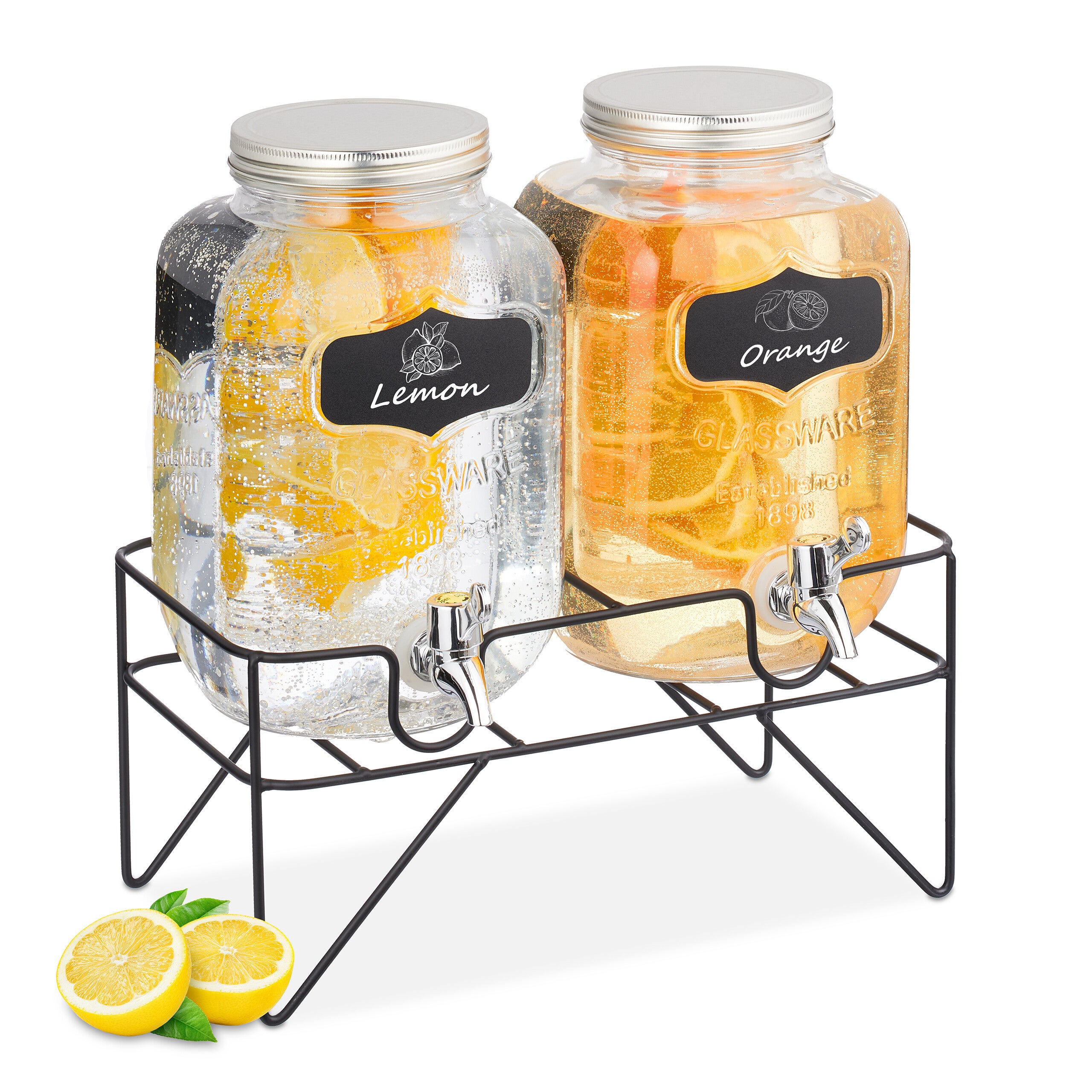 Distributeur De Boissons 4L En Verre - Élégant Avec Robinet | Pour Sangria, Cocktails, Détergent