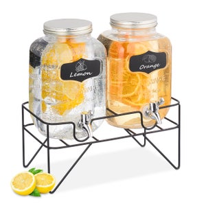 Distributore di Bevande 24L Distributore di Bevande con Rubinetto Dispenser di Succo Freddo con 2 Serbatoi 2*12L | IT