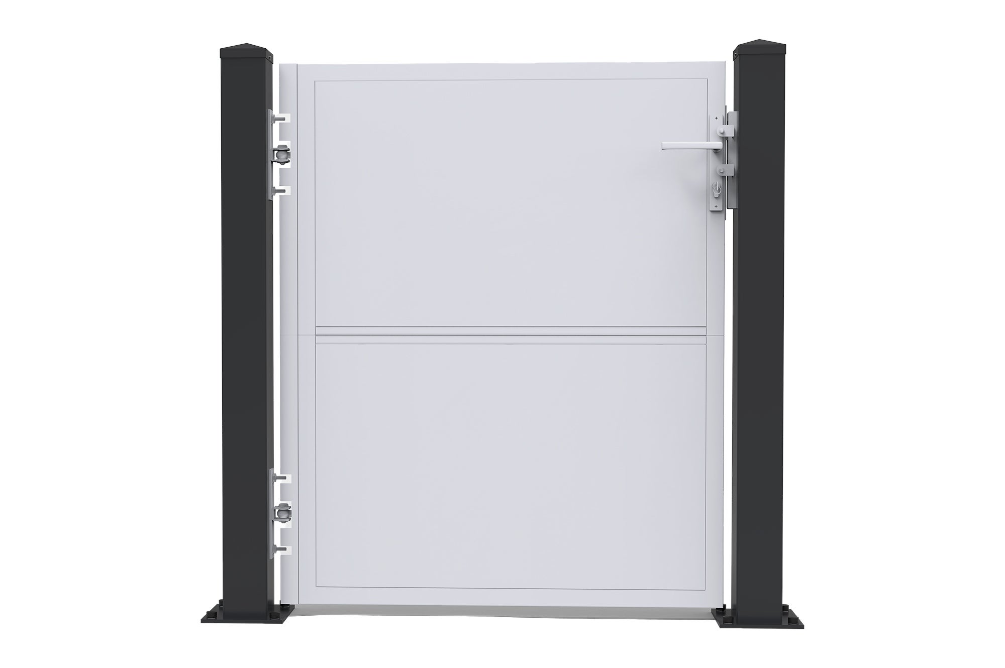 Lot de 2 poteaux en fer CARMO 10x10cm H.125cm noir - 6