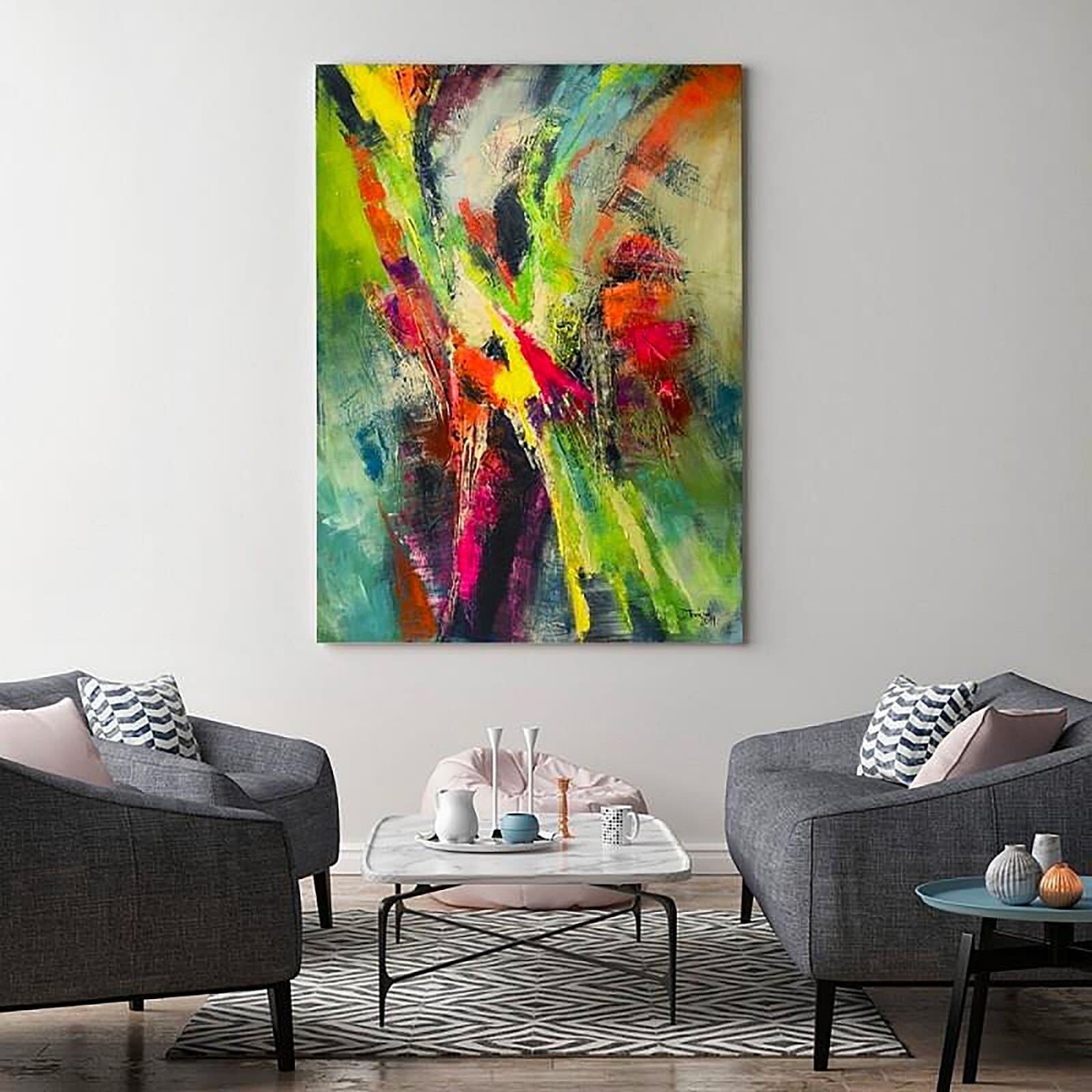 Tableau 73 abstraction - 30 x 40 cm - 4