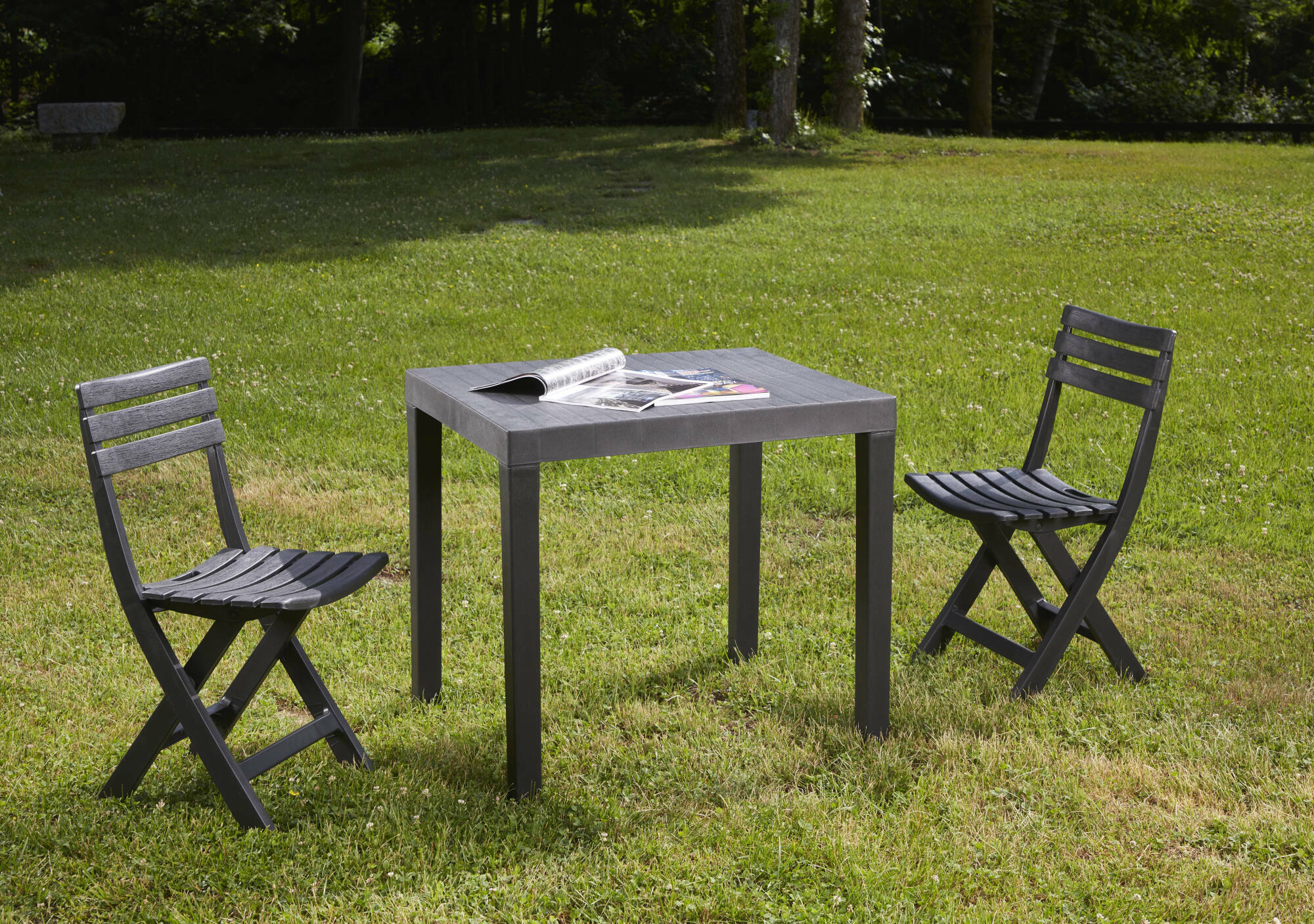Tavolo Pieghevole Per Esterno Leonardo 180x75x74 Cm, Struttura In Acciaio E Piano In Resina HDPE, Portata 150 Kg, Facile Da Ripiegare E Trasportare