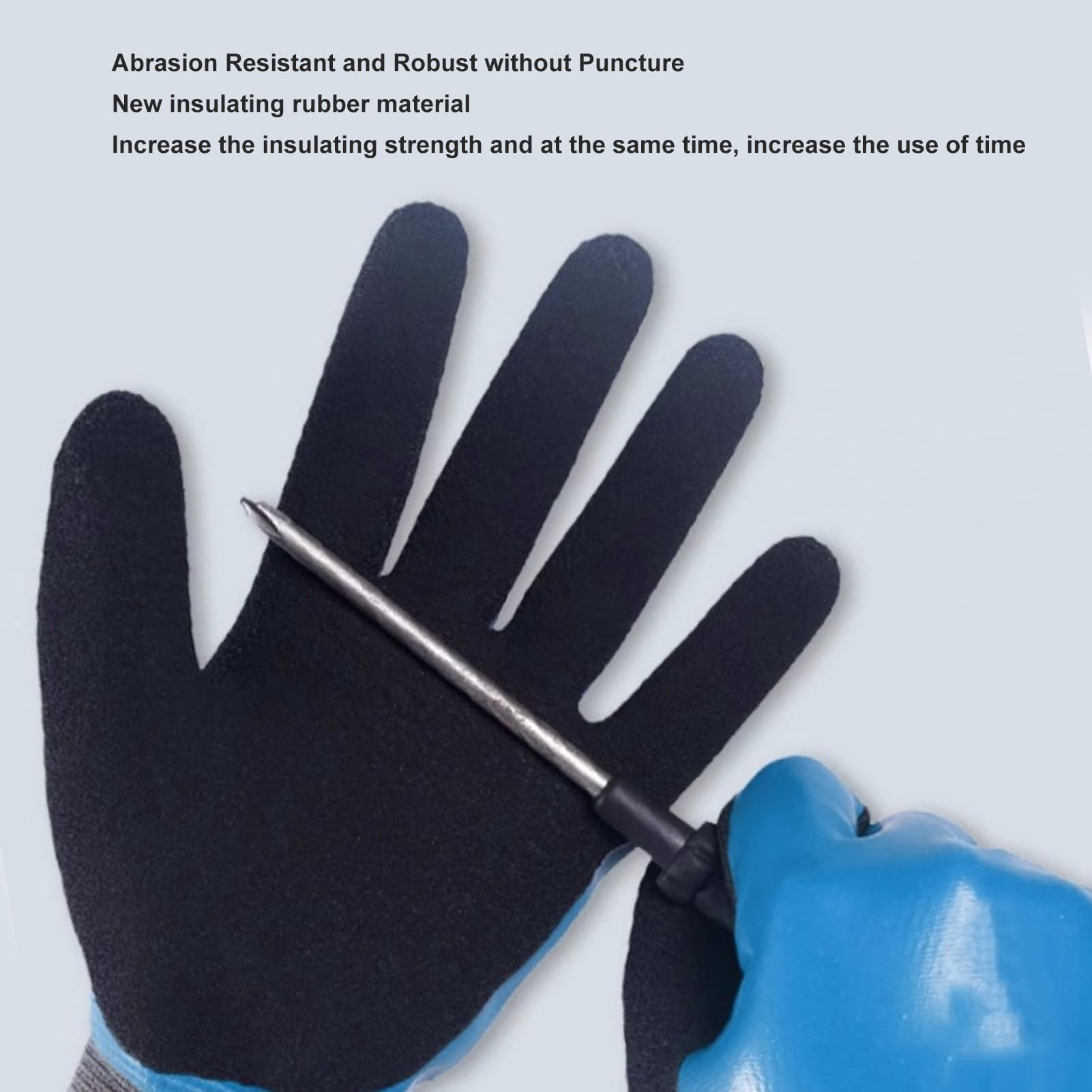 Gants Isolés électriques, Résistants à la Tension 1000 V, Gants de Travail Isolants à 360 °, Gants Imperméables Antidérapants pour électricien - 4