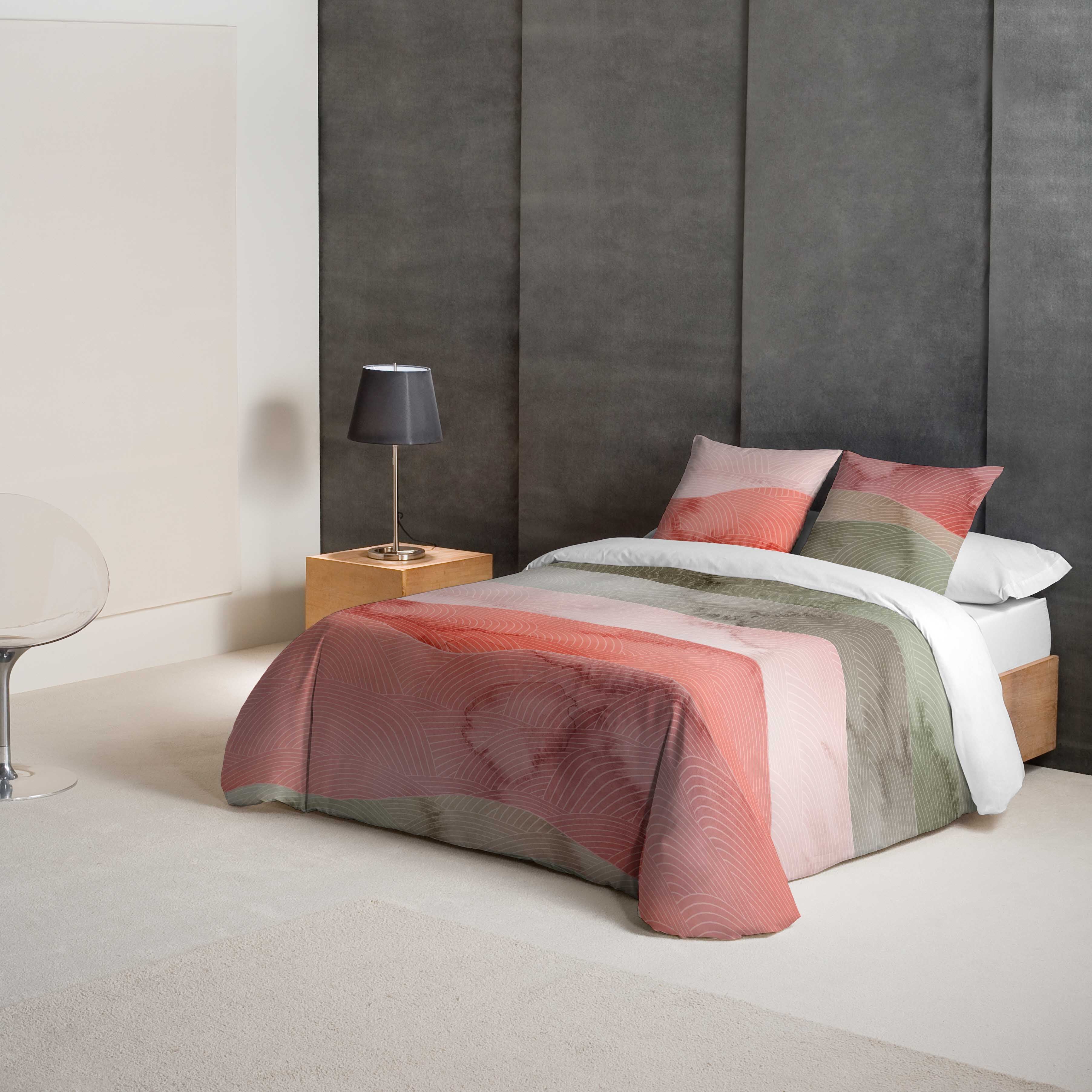 Sandal - funda nórdica estampada cama 135 - algodón extrasuave - incluye 1 o 2 fundas de almohada - ocean red