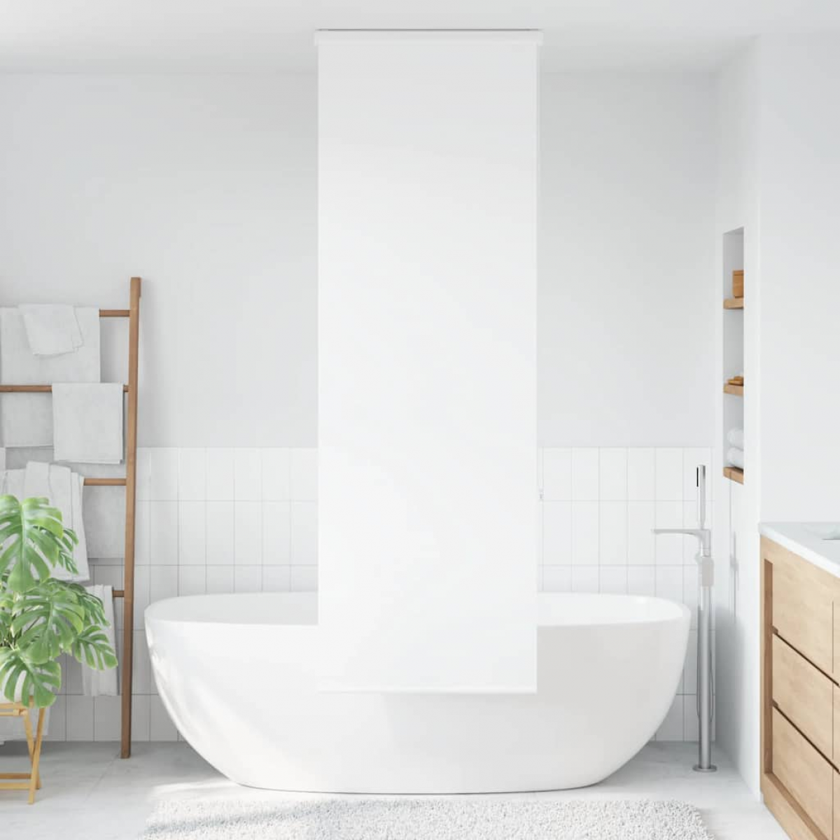 Estor enrollable para ducha con casete 70x240cm tela ancho 66cm