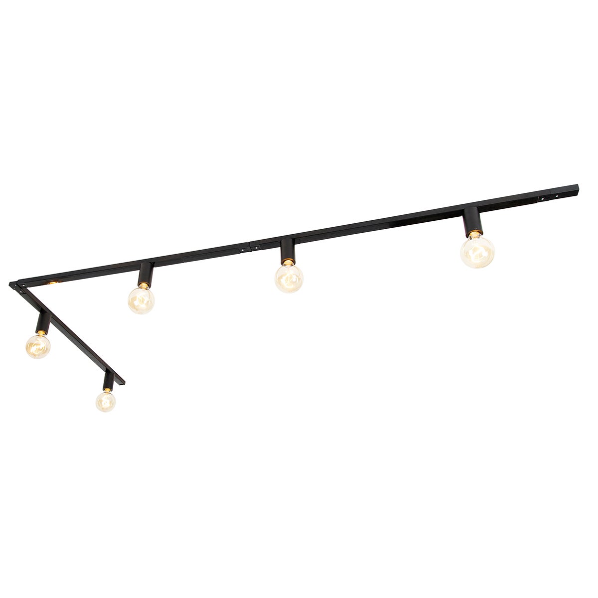 Nowoczesny system szynowy 1-fazowy 5-punktowy w tym oprawa E27 czarny - Jeana