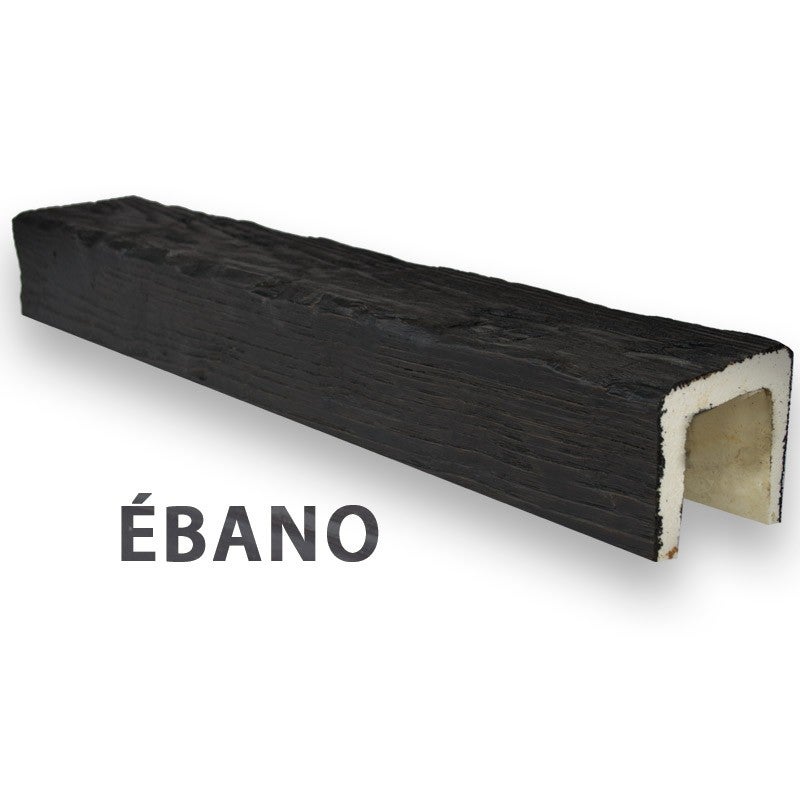 Decoracion Poliuretano  Viga Imitación Madera Color Ébano 10X10x300 Cm Fabricada En Poliuretano , Leroy Merlin