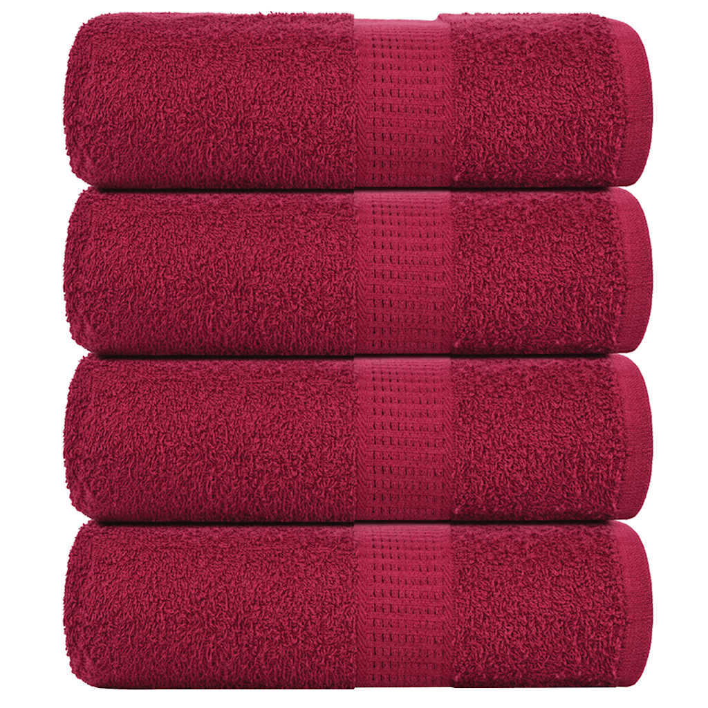 Lot De 4 Serviettes De Table En Lin Williams Sonoma – Mauve/bordeaux, Bord Plissé, Neuves Avec étiquettes