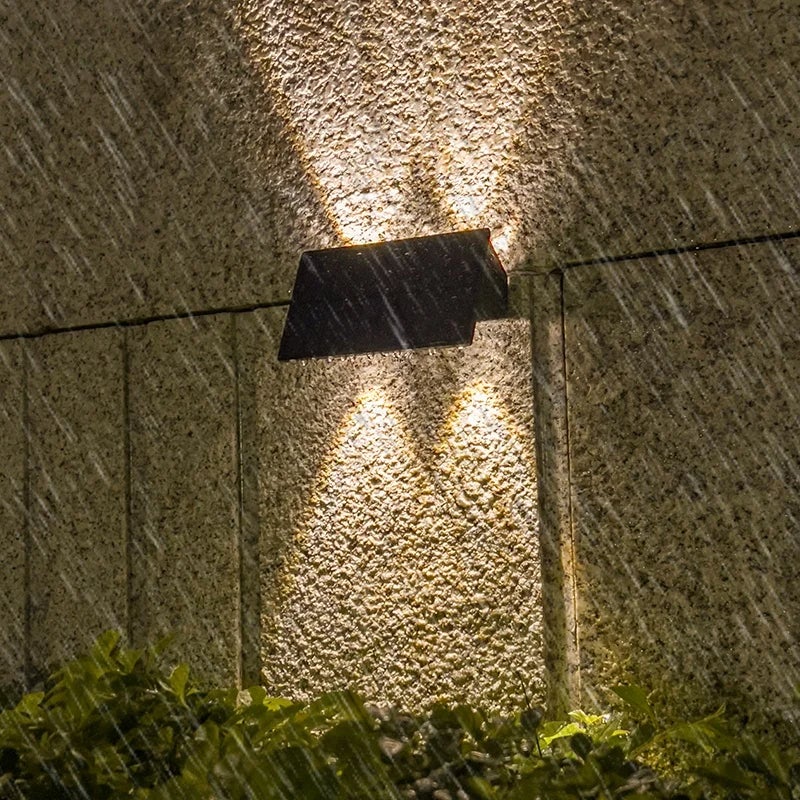 Illuminazione per esterni Lampada da Giardino Parete Rettangolo Piazza 8 Pezzi Luci Solari