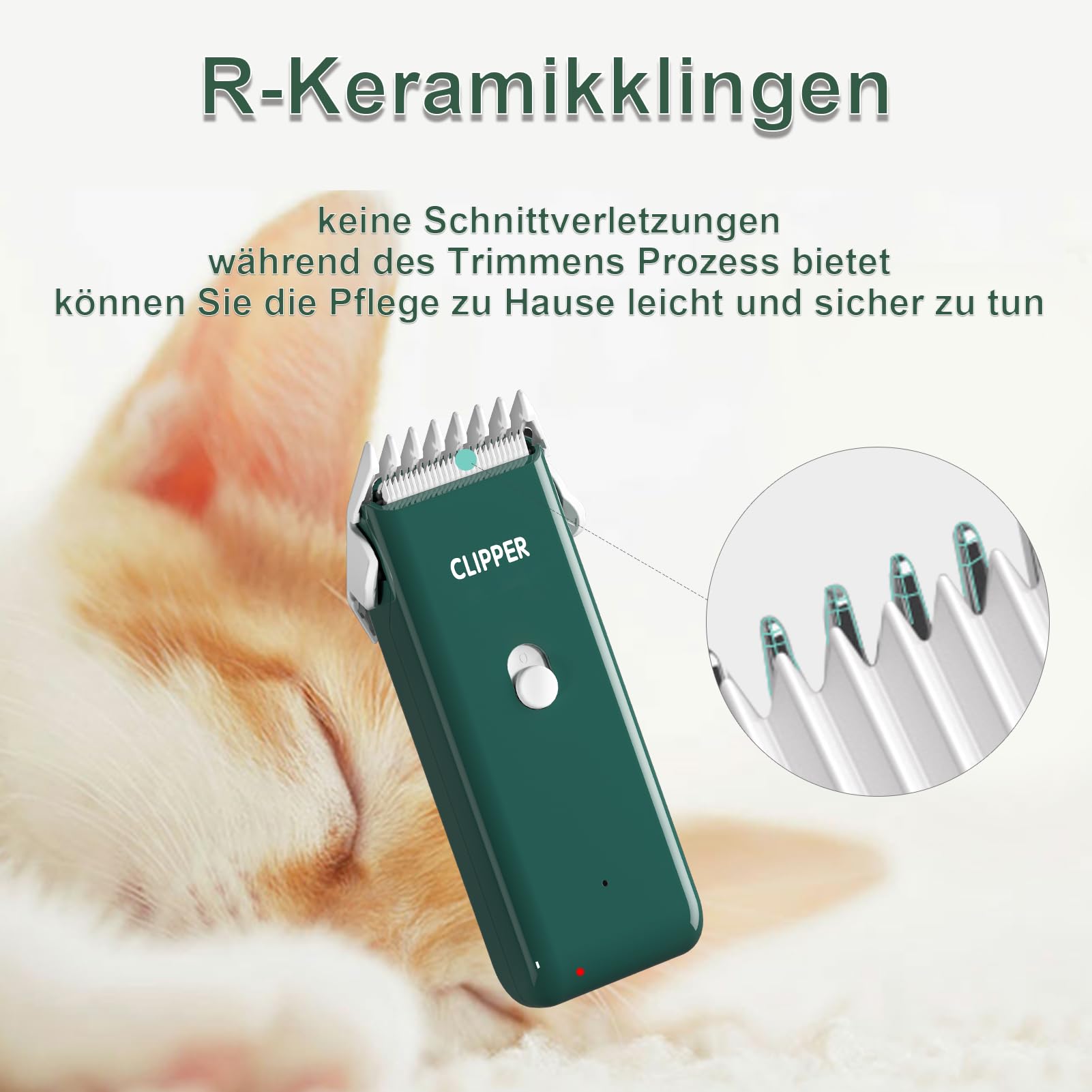 BEXTCOK Aparador de pelos para animais de estimação, aparador de pelos para cães e gatos, máquina de cortar cabelo elétrica silenciosa à prova de água - 3