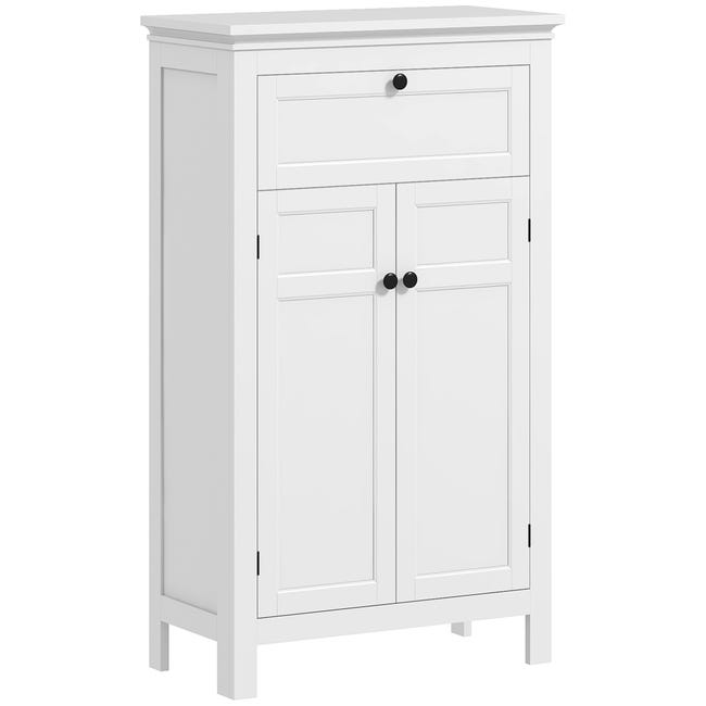 Meuble de salle de bain avec tiroir et étagères réglables, armoire de ...