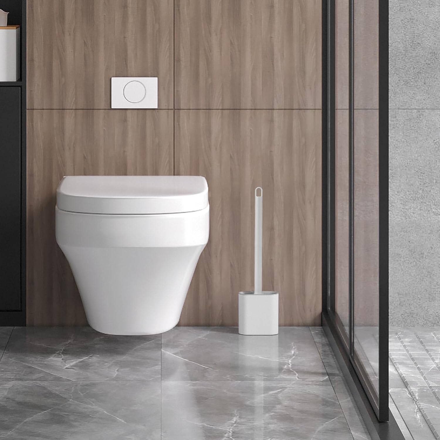 Scopino per WC con testa in silicone TPR con ... - Aliexpress