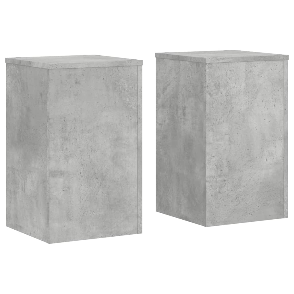 Supports pour plantes, 2 pièces, gris béton, 30 x 30 x 50 cm - 2