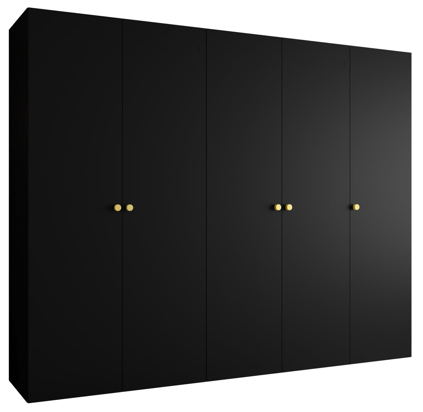 Szafa uchylna otwierana Parma 1 250 x 52 x 202 cm czarny + u. złoty Abiks Meble