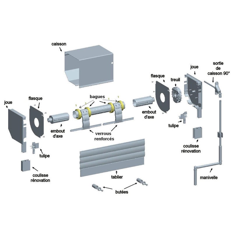 Bagues pour verrou renforcé sur tube ZF80 - 3