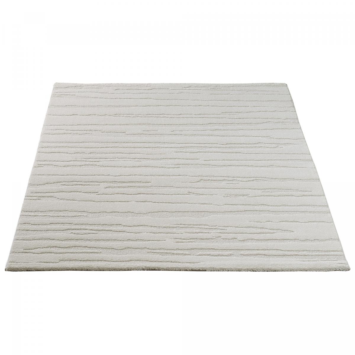 tapis salon 160x230 tissé crème rectangle motif simple LYN9 CERVAG - 5