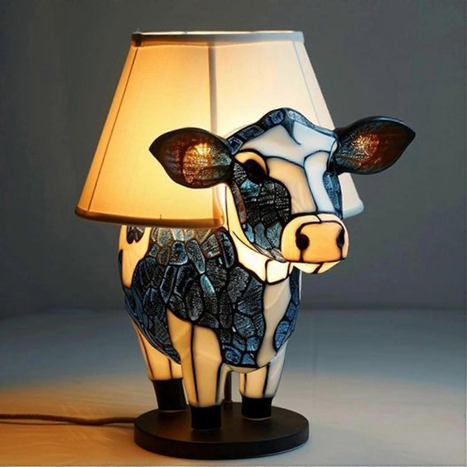 Lampe de table 3D en forme d'animal en résine colorée, lampe de chevet ...