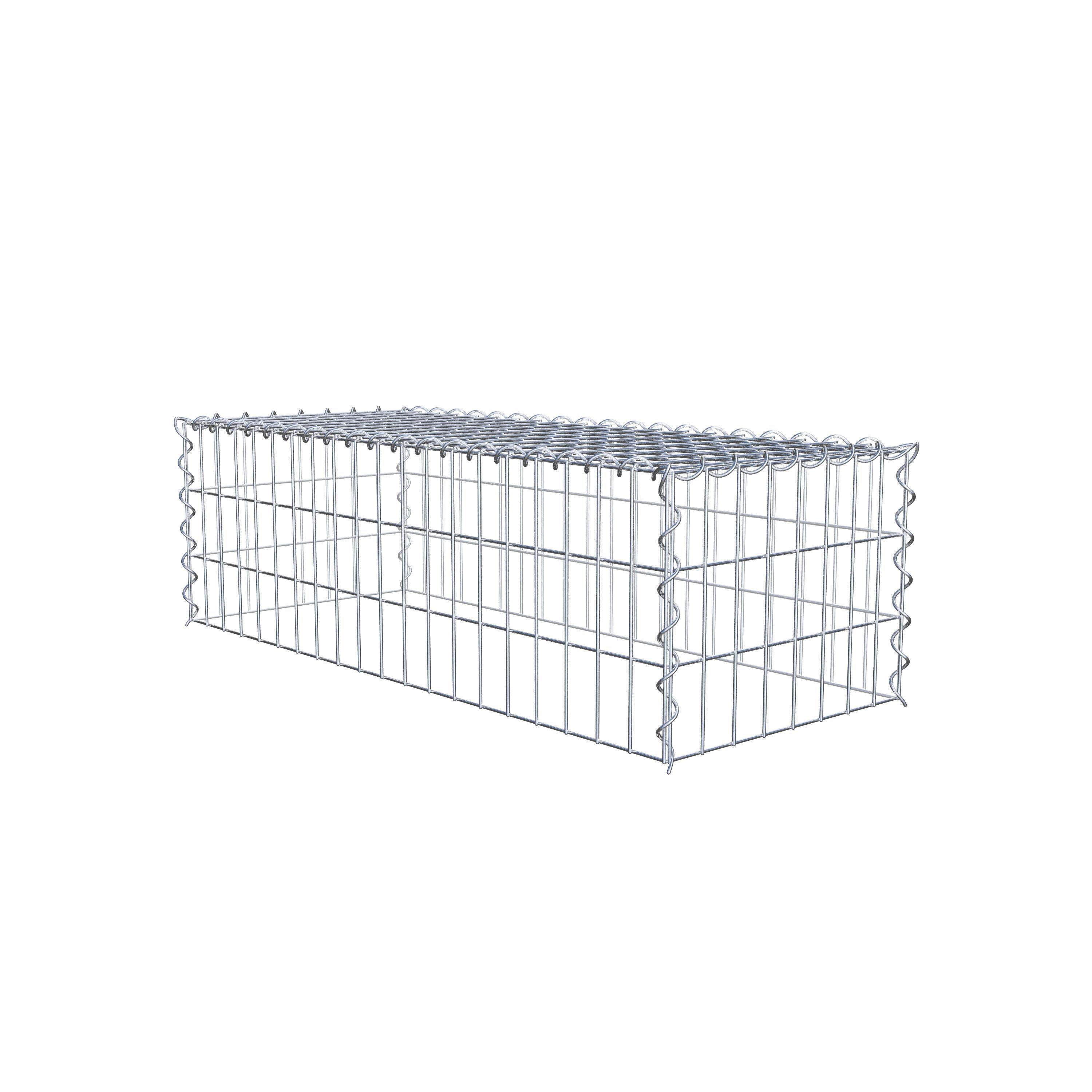 Gavión para apilar en acero galvanizado 100x30x40cm (LxAxP), malla 5 x 10cm, Espiral, sin rejilla inferior - 4