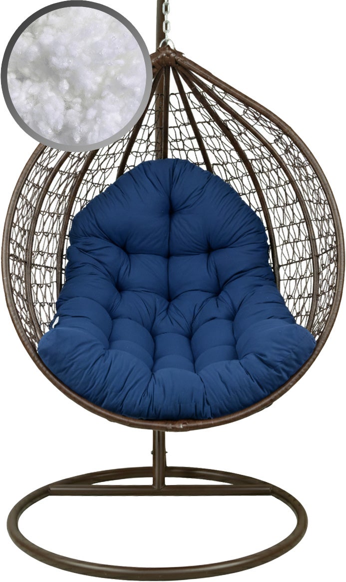 Poduszka do huśtawki ogrodowej fotela wiszącego typu kokon kosza AMPO granatowy 1 szt.