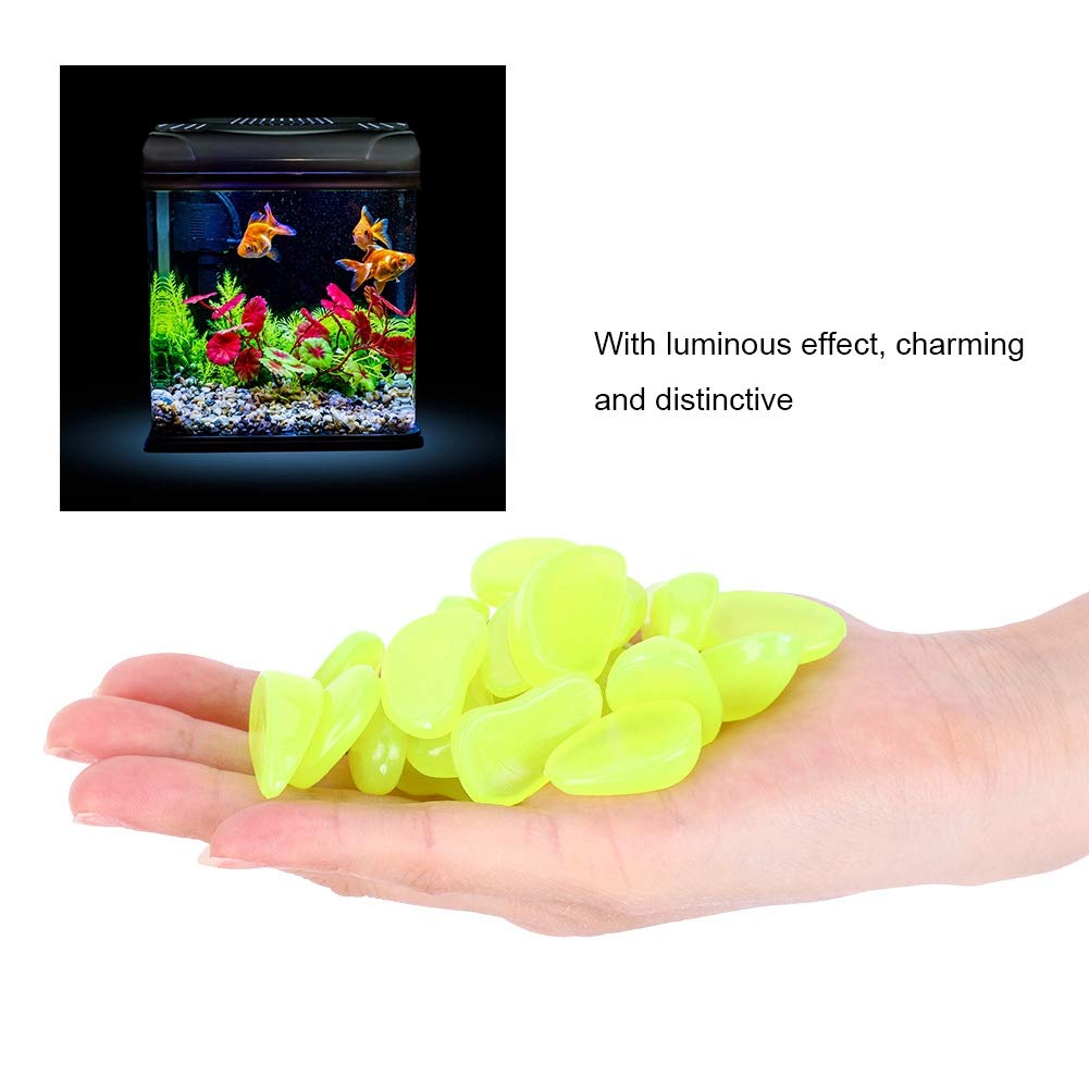 100 Uds piedra luminosa decoración fluorescente jardín patio interior acuario paisaje decoración - 8