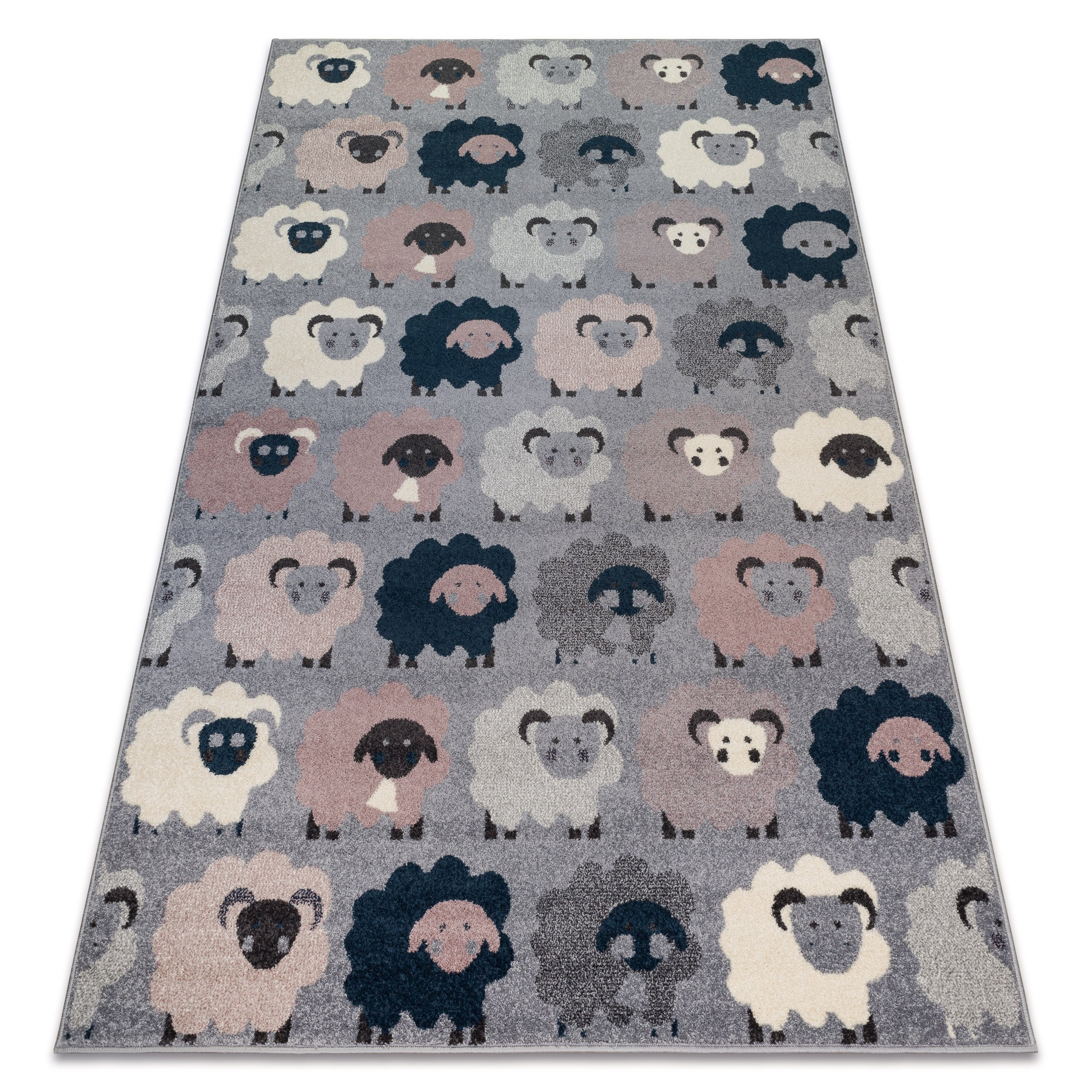 Dywan HEOS 78468 szary / niebieski OWCE 120x170 cm