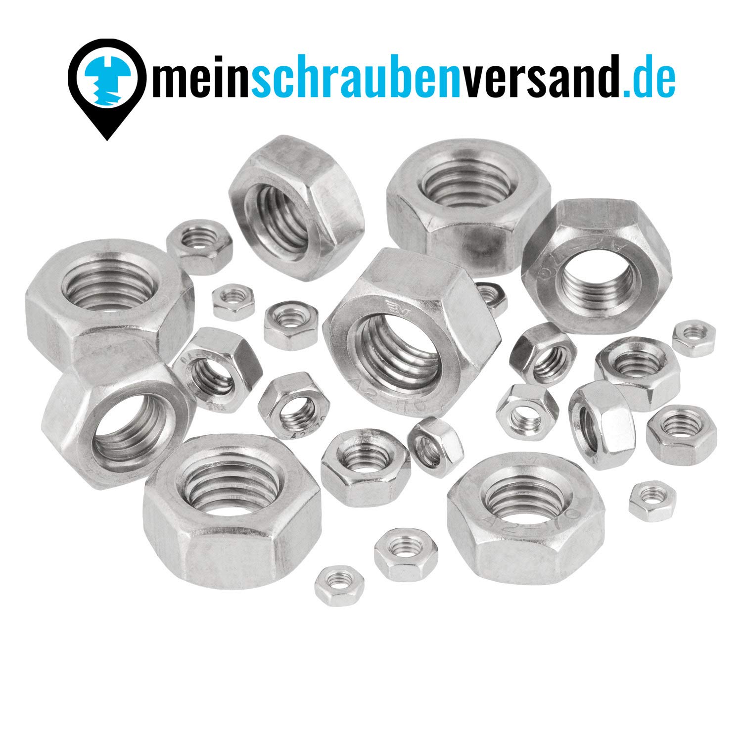 Dado Esagonale M3 (3 Mm), In Acciaio Inox A2, Confezione Da 20 - 3