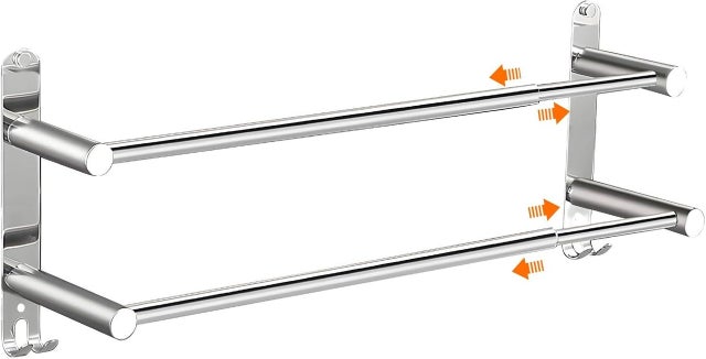 Rondo porte-serviettes à bras articulé Finition Chrome poli