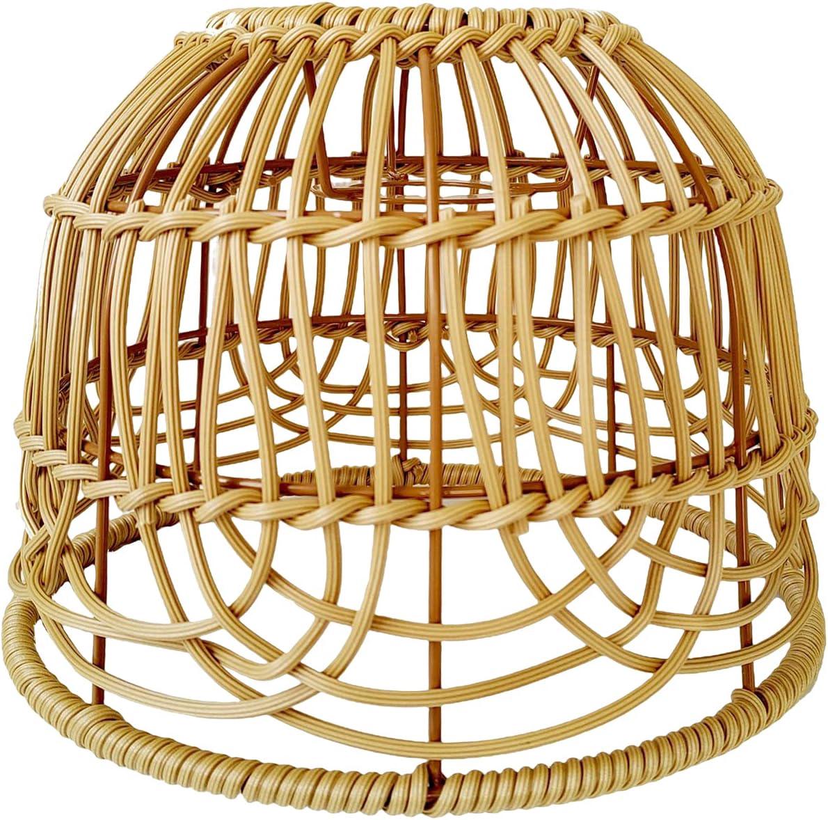 Knoty Abat-Jour Kreatywna Skandynawska Lampa Naturalna Dekoracja Droplight Tkany Abażur E26 Abażur z Wikliny Wisząca Pokrywa Świetlna do Herbaciarni