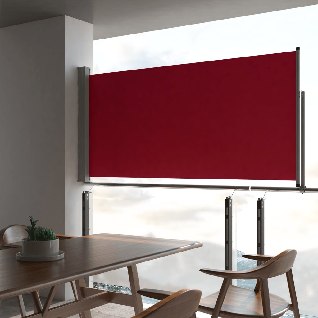 Maison exclusive - toldo lateral retráctil de jardín rojo 120x300 cm