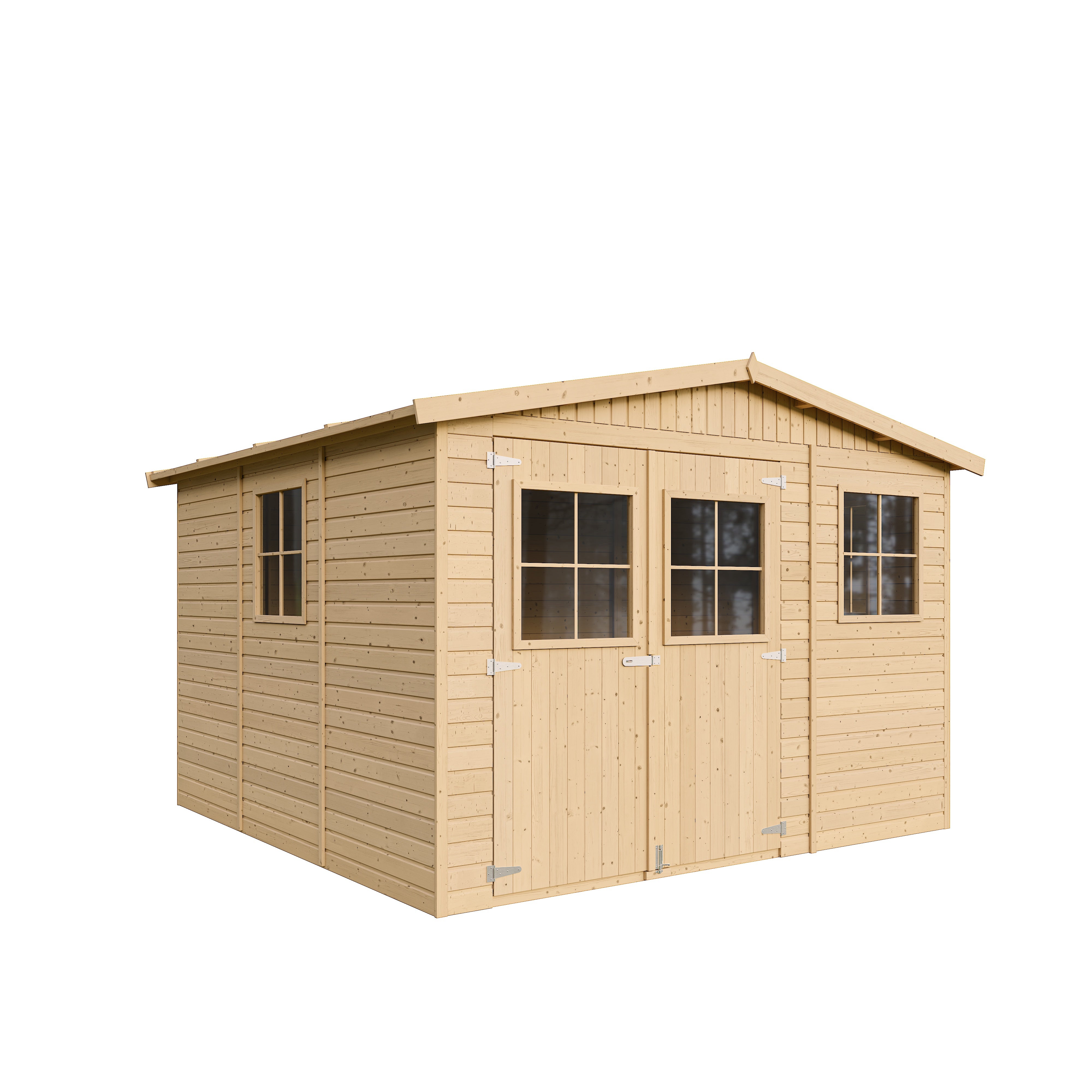 Cobertizo de madera para jardín - A226x324x316cm/9m2 Cobertizo de madera natural - Taller de Jardín - TIMBELA M335 - 3