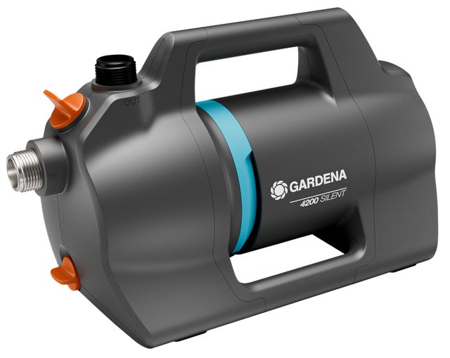 GARDENA Pompe d'arrosage de surface 4200 Silent. 600 W. 4200 l/h. 3,9 bars. Puissante et silencieuse. (09054-20)