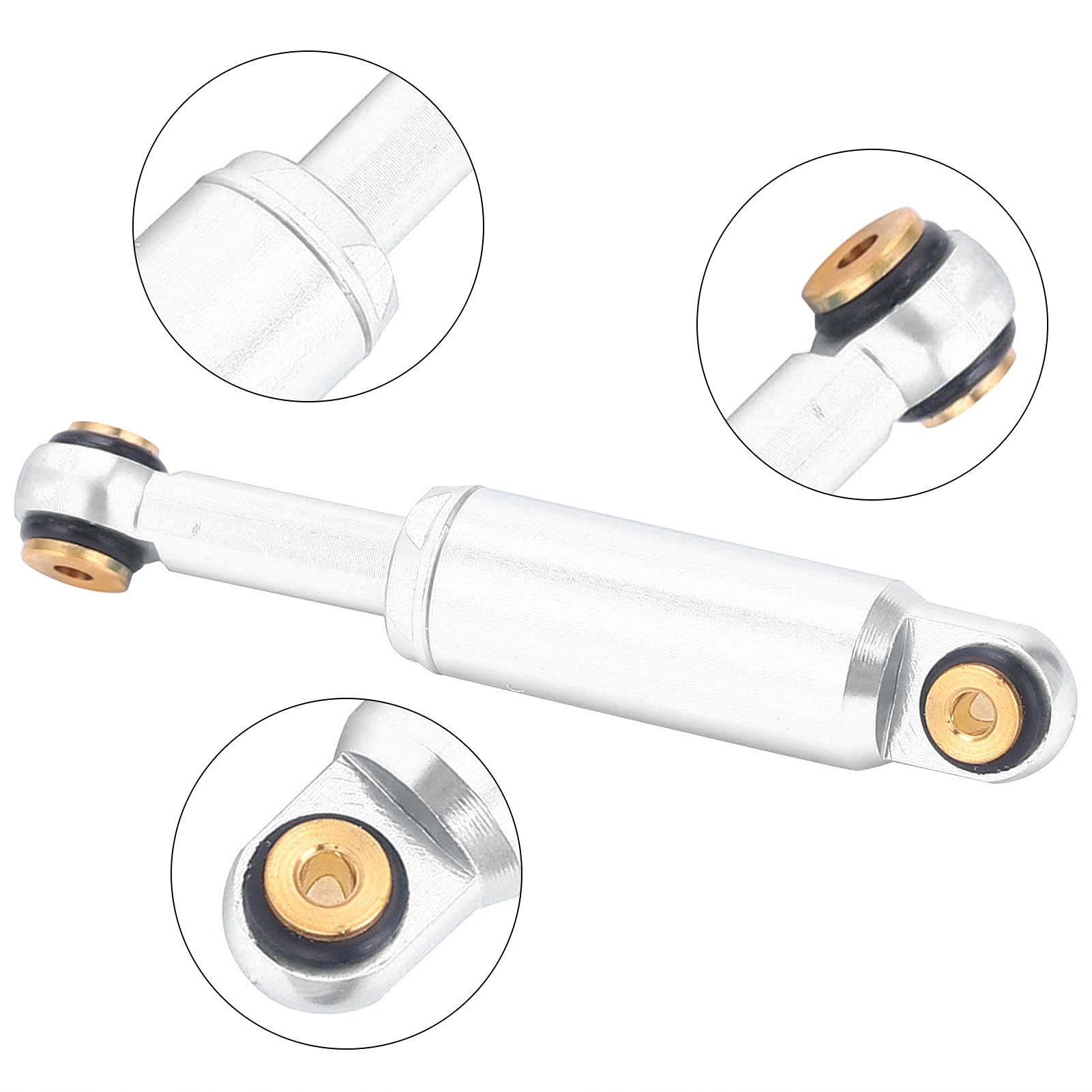 Ammortizzatore a olio in metallo per Axial SCX24 90081 1/24 RC Crawler Car Upgrade Parts (argento) - 5