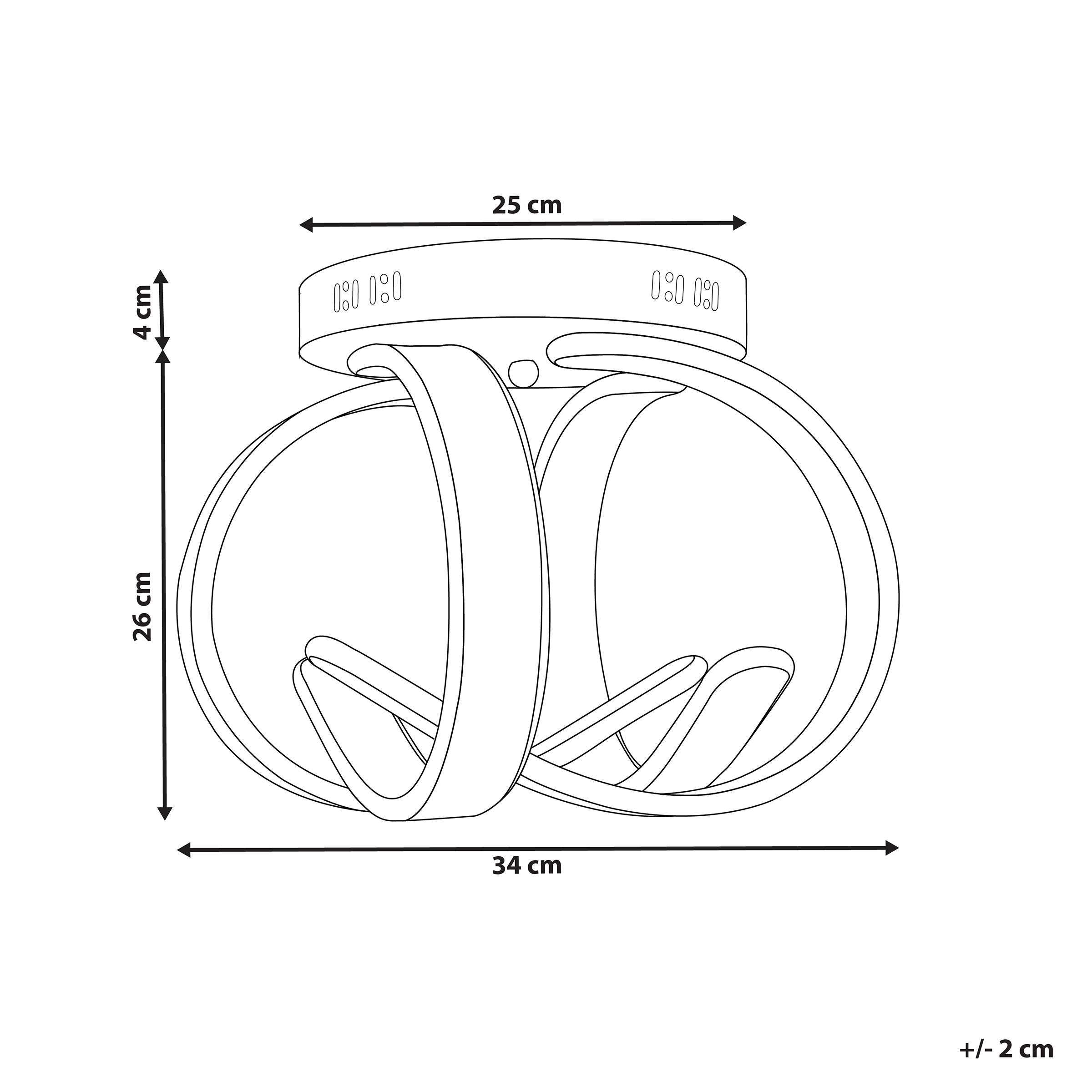 Lampadario a LED NURA Metallo Nero - 3