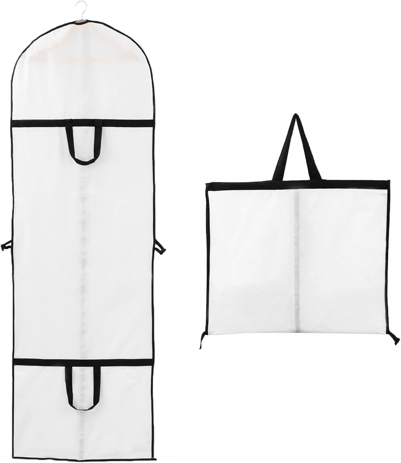 Pokrowiec na suknię ślubną 60x180 cm (1 szt.) długi, pyłoszczelny, wodoodporny, odporny na mole, odporny na wilgoć, składany, przenośny pokrowiec na s