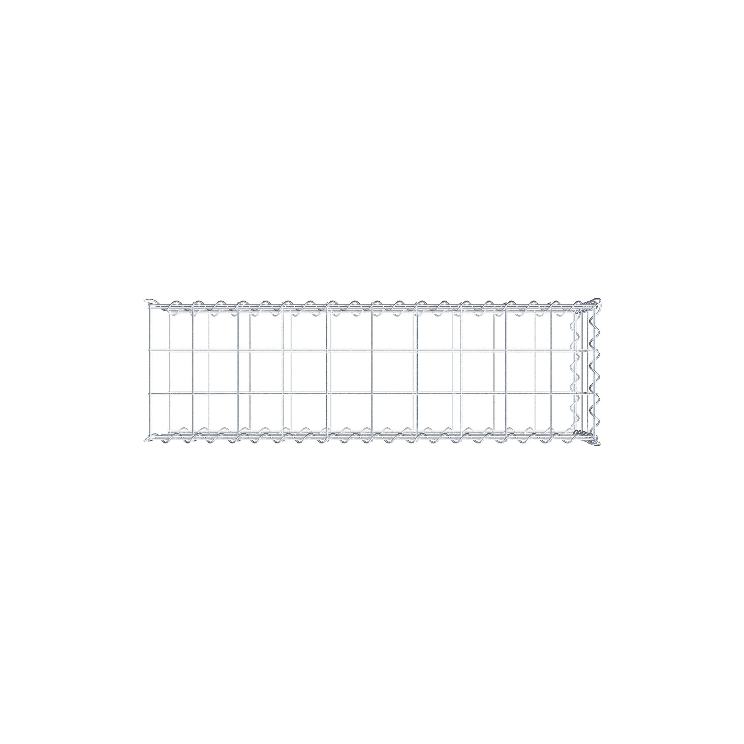 Gavión para alargar en acero galvanizado 100x30x30cm (LxAxP), malla 10 x 10cm, Espiral, sin rejilla frontal - 6