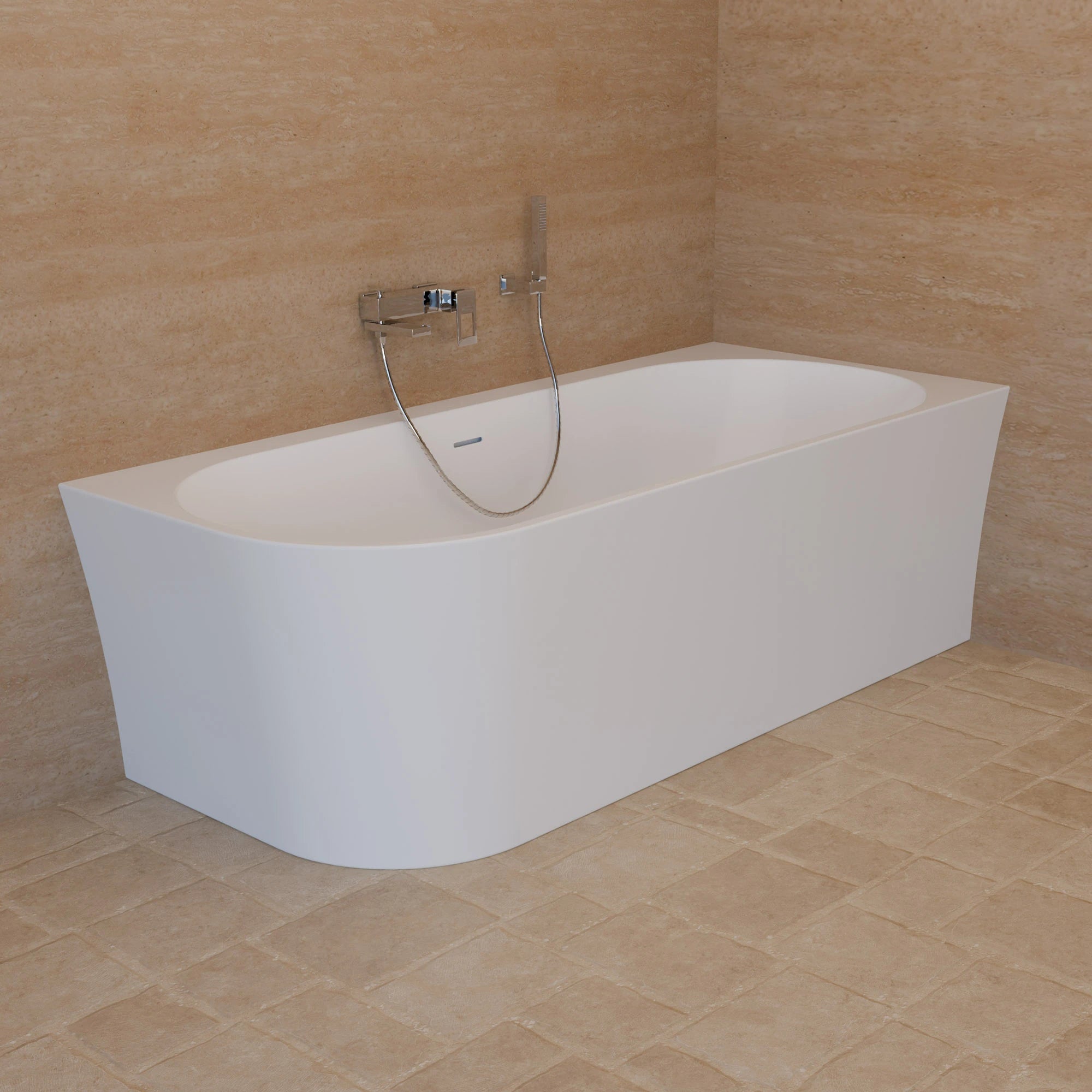 Baignoire Ilot Cosmic 180 droite blanche 180 x80 x58 cm, by SPALINA - 5