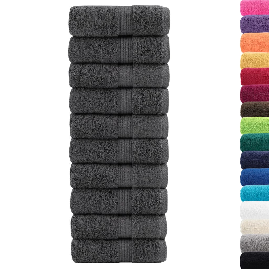 Toallas solund 50 unidades gris antracita 30x30 cm 600 gsm - comfortxl