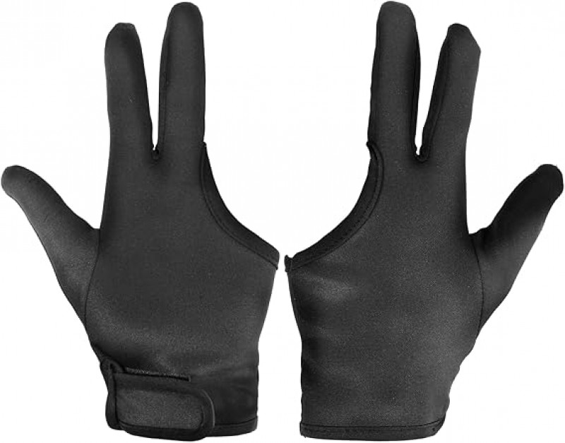 Lot 5 Gants De Billard Trois Doigts Main Gauche - Gants Lycra Respirants - Accessoire Billard Professionnel Homme/Femme