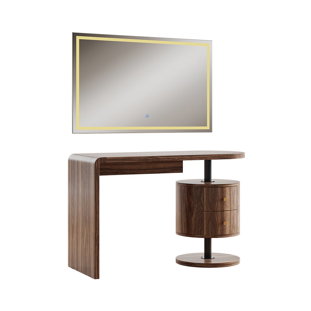 Vicco Toaletka Lara, Rustykalny dąb, 120 cm z lusterkiem LED