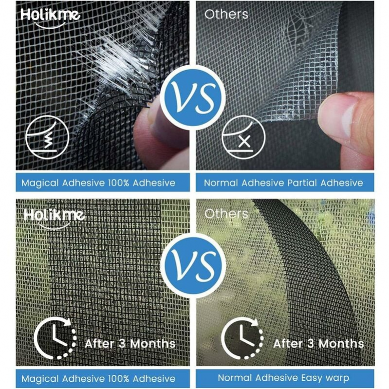 Cinta de reparación para mosquiteras, 5 x 200 cm, impermeable y permeable, fuerte adhesión, fibra de vidrio, blanca - 3