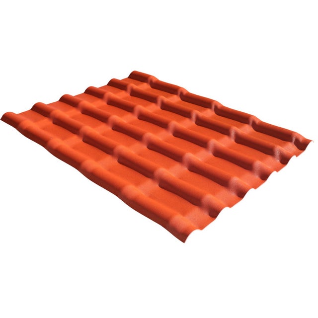Lastre finto coppo/tegola RENOLIT Ecolina in pvc 110 x 200 cm, Sp 1.8