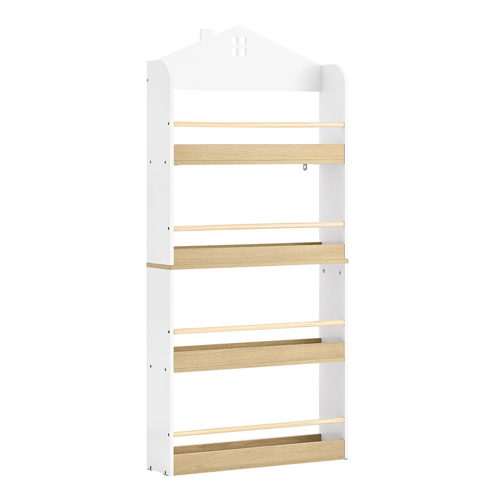 SoBuy Regał dziecięcy 5 półek Biały 60x15x130.5cm Nordycki KMB121-NW