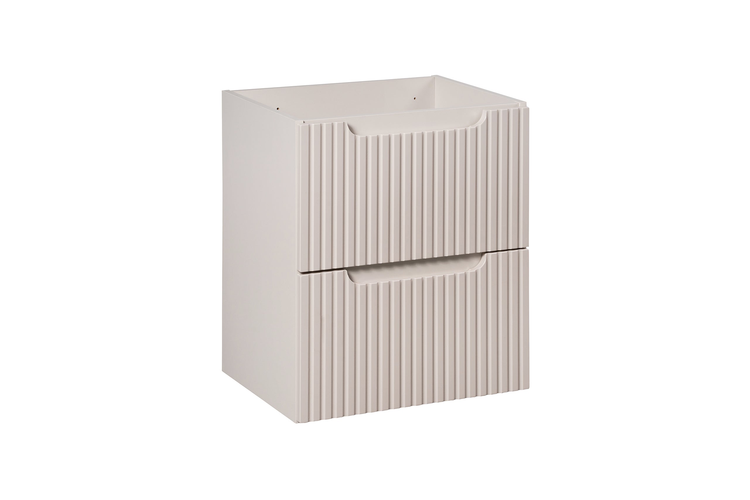 Szafka łazienkowa NOVA 50 cm kaszmir wisząca ryflowane fronty 2 szuflady