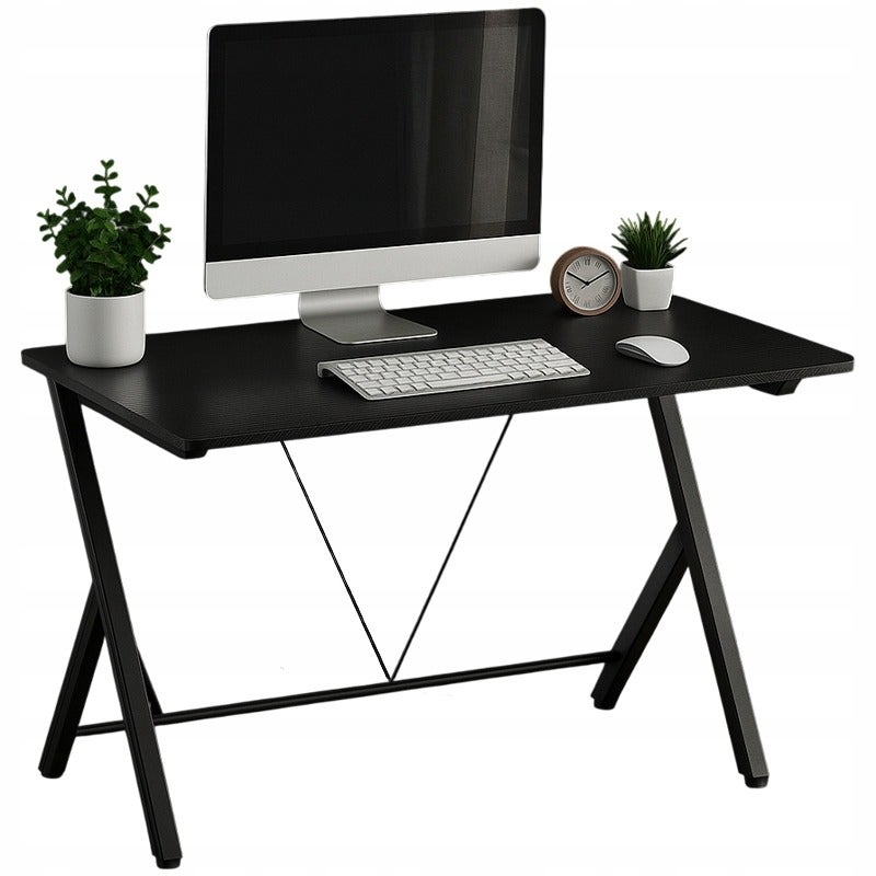 Biurko gamingowe komputerowe stolik loft nowoczesne czarne carbon 100 cm
