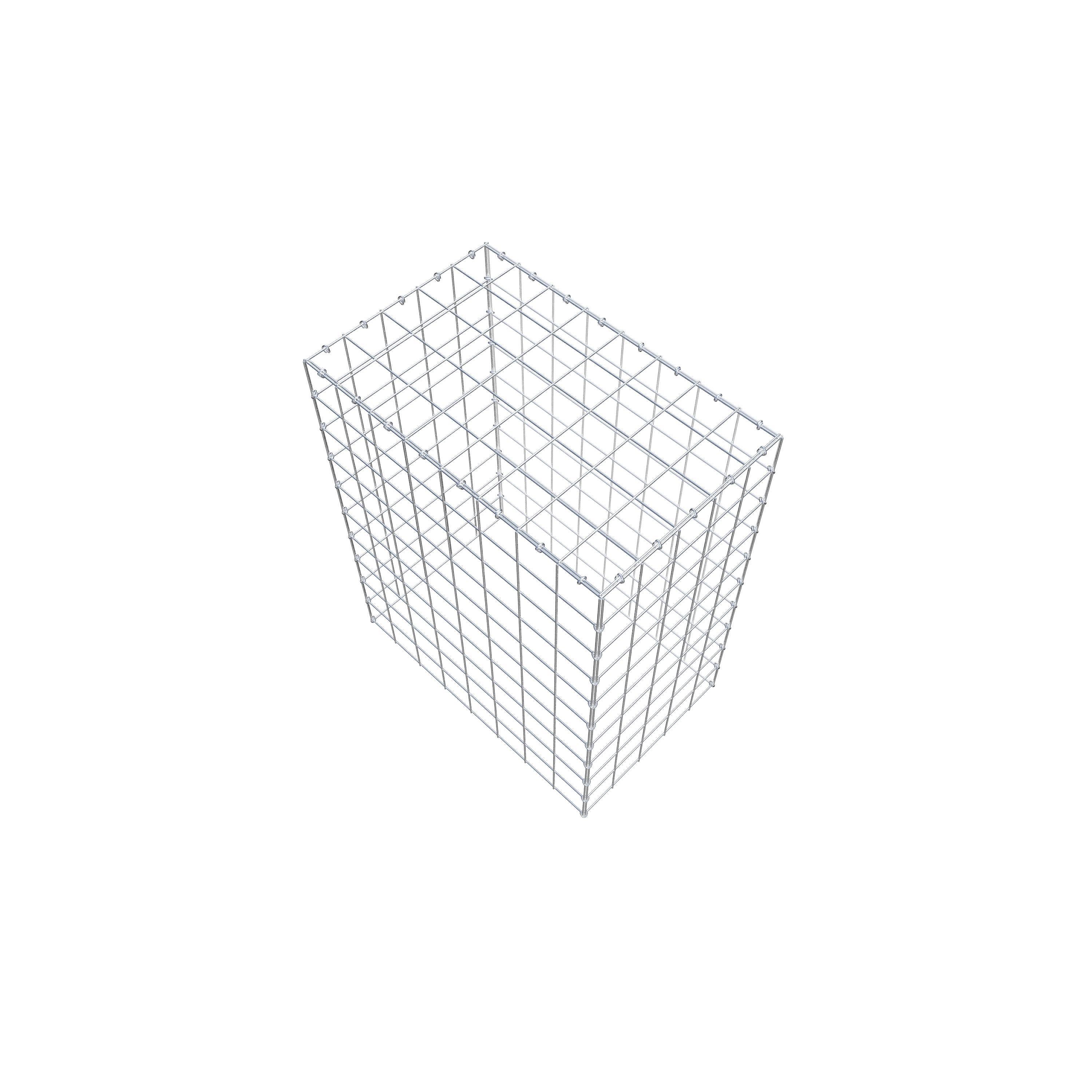 Gavión para apilar en acero galvanizado 100x80x50cm (LxAxP), malla 10 x 10cm, Anillo en C, sin rejilla inferior - 7