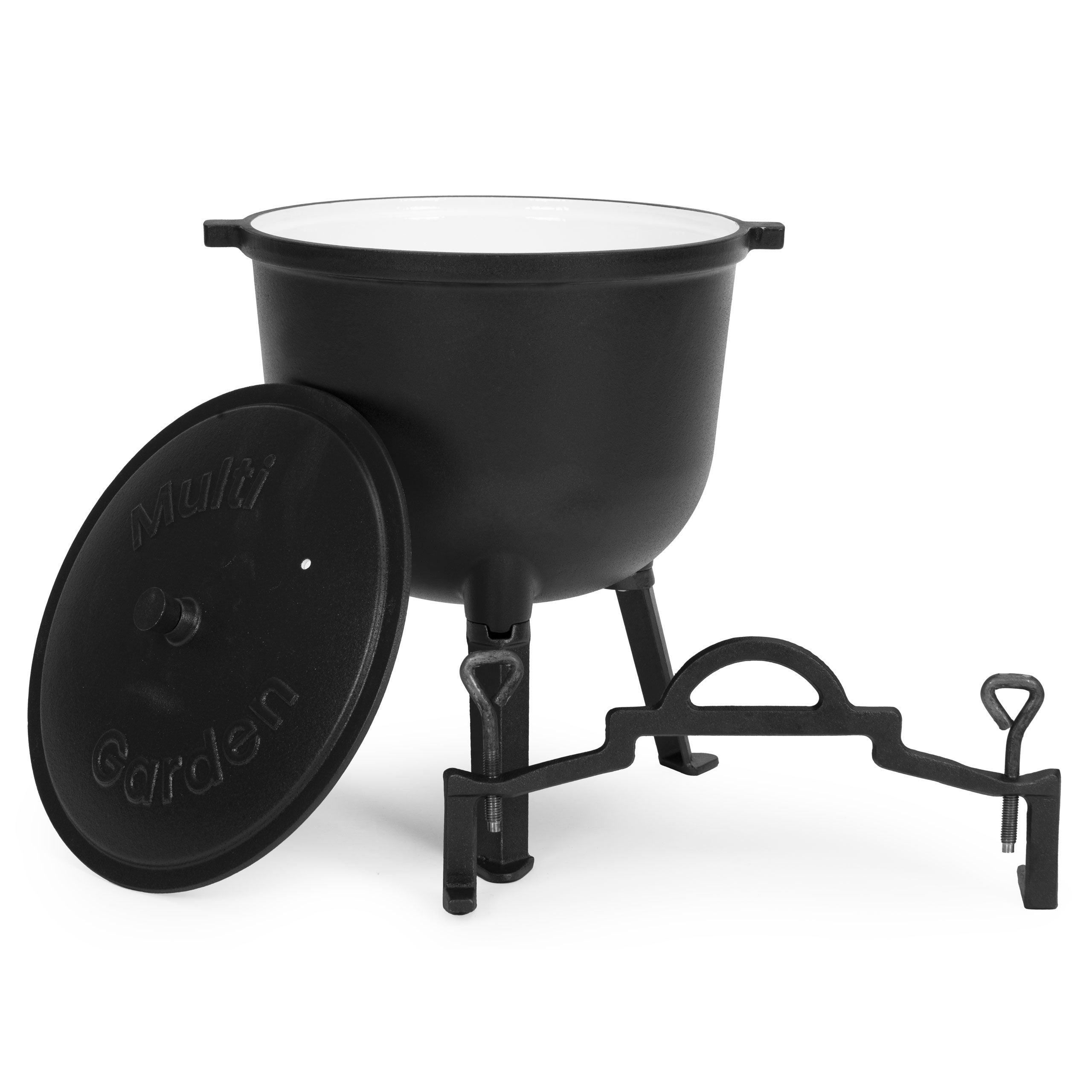 Kociołek żeliwny emaliowany 10L stojący garnek myśliwski ognisko grill MultiGarden - 4
