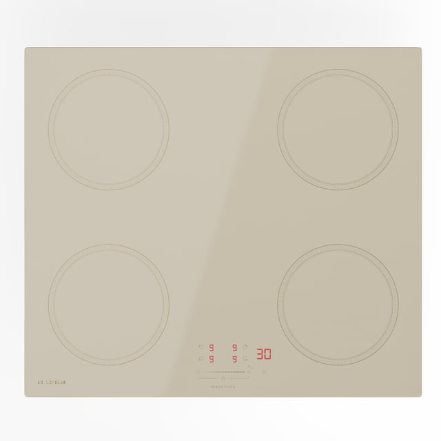 Klarstein Victoria Plaque de cuisson à induction 60 cm 4 foyers Curseur Fonction Boost Beige